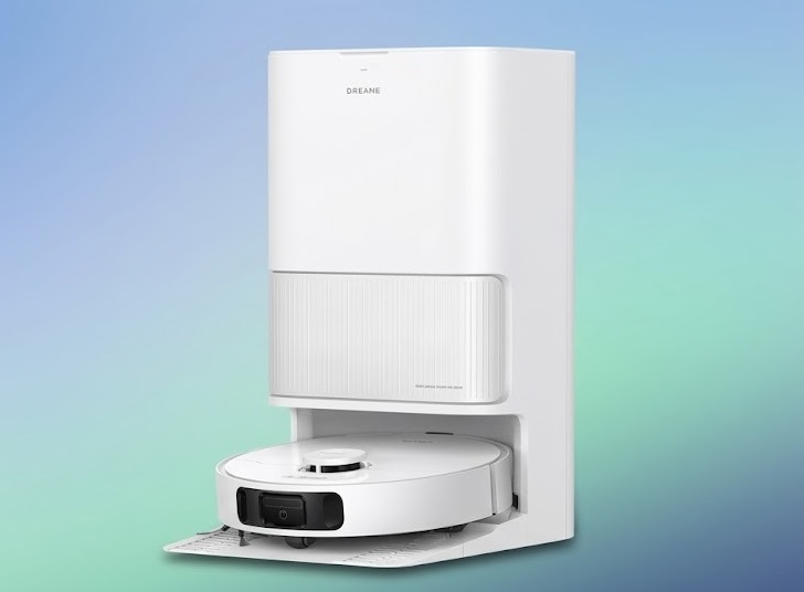 Robô aspirador Dreame D20 Ultra com sucção de 13000 Pa, base PowerDock e mop DuoScrub