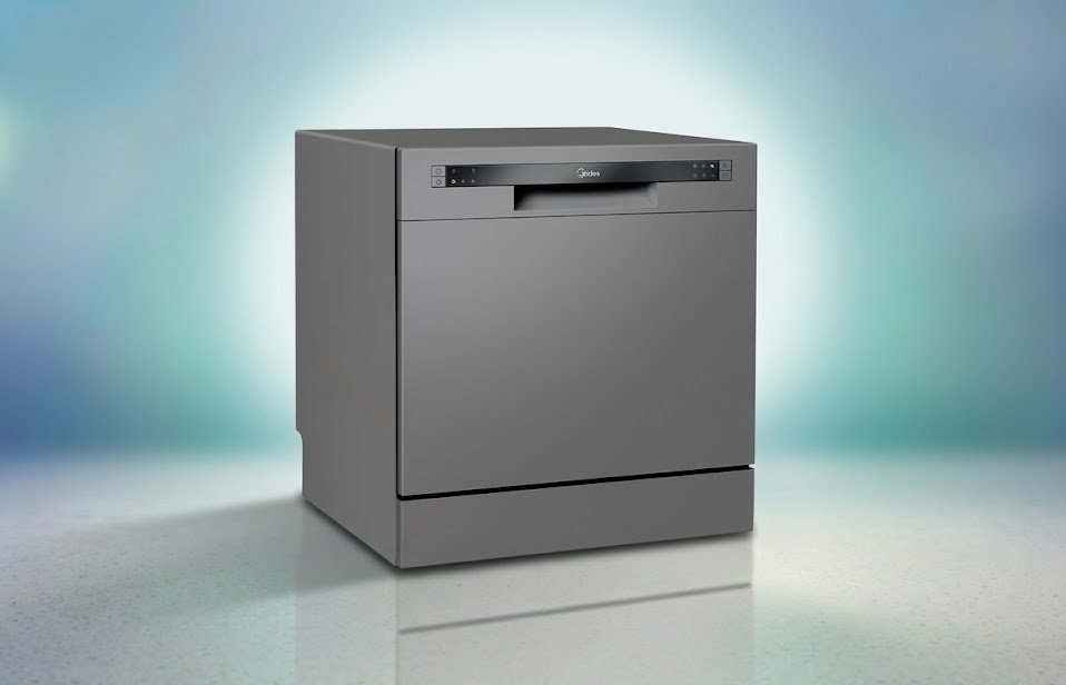 Lava-louças Midea DWA08S1 8 serviços compacta com ciclo intensivo a 70°C e função pré-lavagem